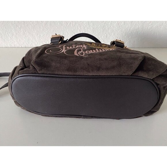 Juicy Couture The Key To Juicy Satchel Crossbody Chocolate Velvet Charm NEW - Picture 9 of 15